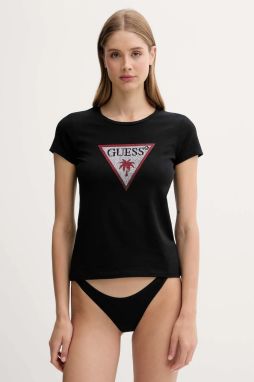 Tričko Guess dámske, čierna farba, E5GI08 J1314