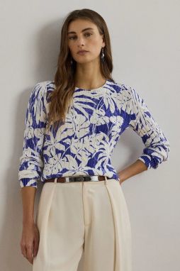 Bavlnený sveter Lauren Ralph Lauren biela farba, 200971174