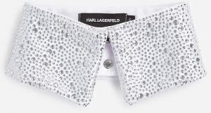 Ozdobný golier Karl Lagerfeld biela farba, A1W33028