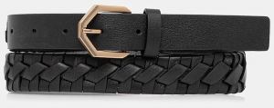 Opasok AllSaints čierna farba, 29AS300850