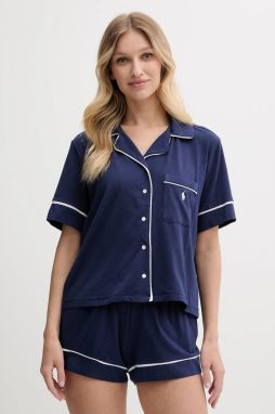 Pyžamo Polo Ralph Lauren dámske, tmavomodrá farba, 4P0231