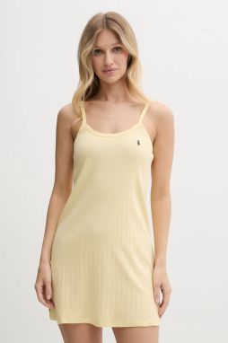 Bavlnená nočná košeľa Polo Ralph Lauren žltá farba, bavlnená, 4P0255