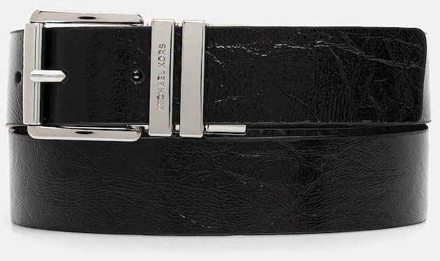 Obojstranný kožený opasok MICHAEL Michael Kors čierna farba, 559162