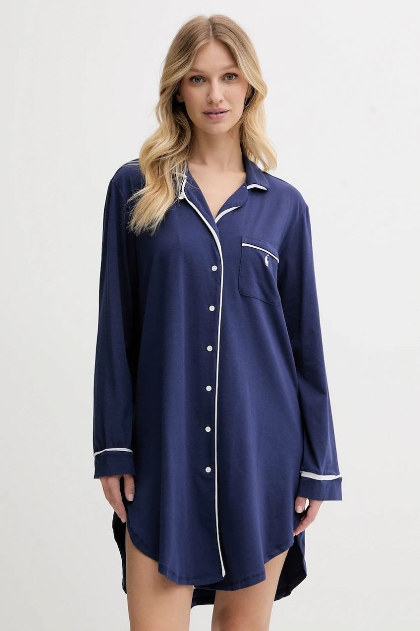 Nočná košeľa Polo Ralph Lauren tmavomodrá farba, 4P0230