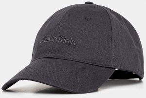 Bavlnená šiltovka Calvin Klein tmavomodrá farba, s nášivkou, LV04D5003G