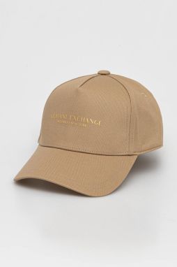 Bavlnená šiltovka Armani Exchange zelená farba, s potlačou, 944207 3R130