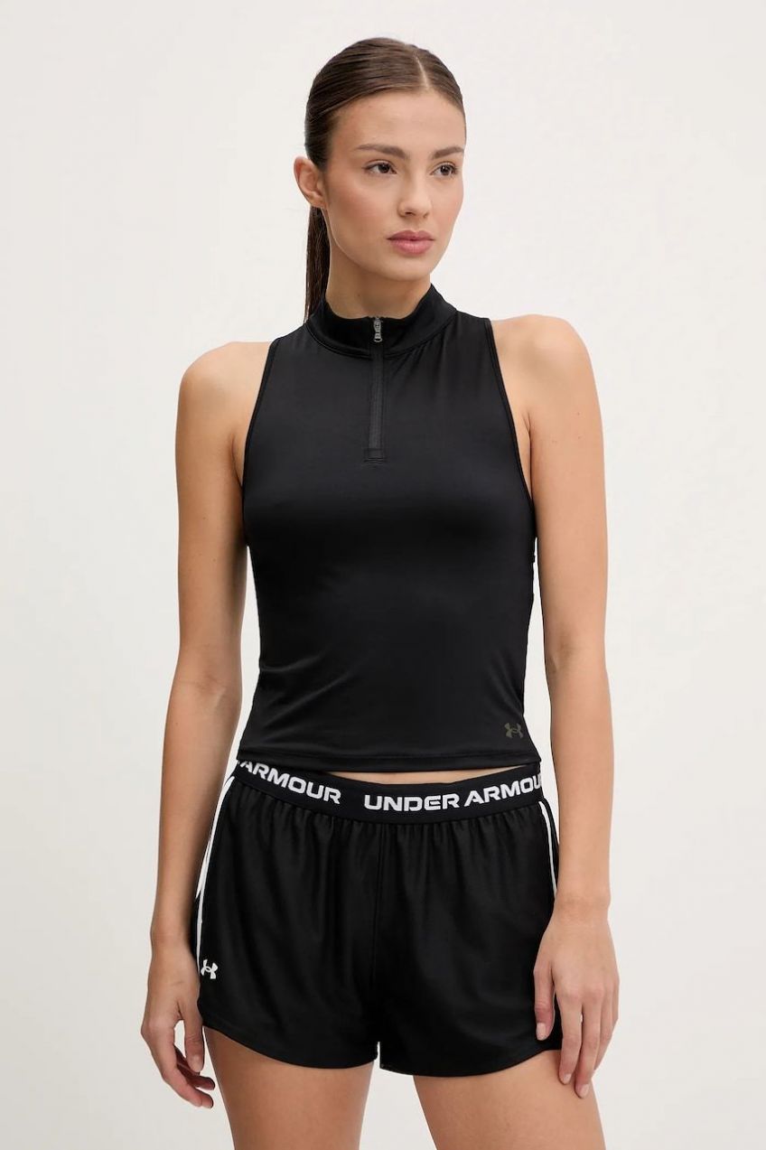 Tréningový top Under Armour Vanish Elite čierna farba, s polorolákom, 1389874