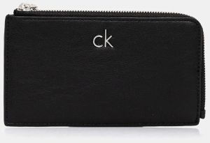 Peňaženka Calvin Klein dámska, čierna farba, LV04F1032G