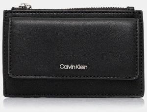 Peňaženka Calvin Klein dámska, čierna farba, LV04F1028G