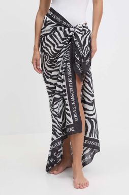 Pareo Versace Jeans Couture čierna farba, 78HA7H04 ZG360