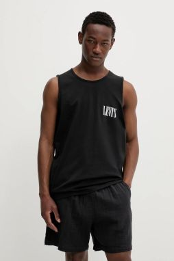 Bavlnené tričko Levi's GRAPHIC ROWER TANK čierna farba, A7642