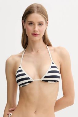 Plavková podprsenka Tommy Hilfiger béžová farba, jemne vystužený košík, UW0UW05901