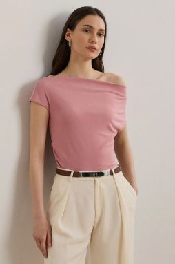 Tričko Lauren Ralph Lauren dámske, ružová farba, 200963913