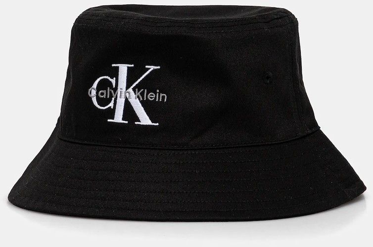 Klobúk Calvin Klein čierna farba, bavlnený, LV04K5017G