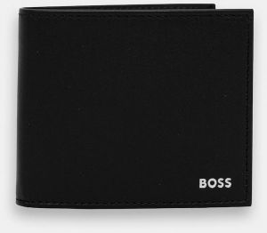 Kožená peňaženka BOSS čierna farba, 50548811