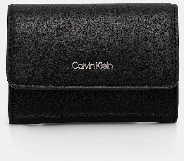 Peňaženka Calvin Klein dámska, čierna farba, LV04F1030G