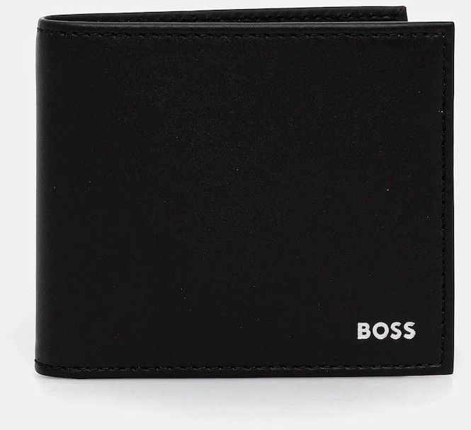 Kožená peňaženka BOSS čierna farba, 50546152