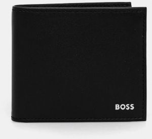 Kožená peňaženka BOSS čierna farba, 50546152