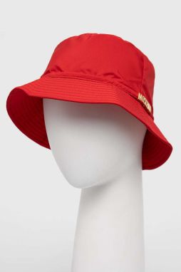 Klobúk Moschino červená farba, M2413 65255
