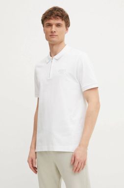 Polo tričko BOSS pánske, biela farba, s potlačou, 50531463