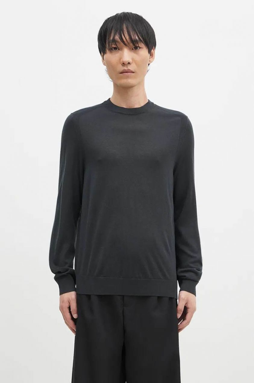 Vlnený sveter Paul Smith pánsky, šedá farba, tenký, M1R-562X-M02093