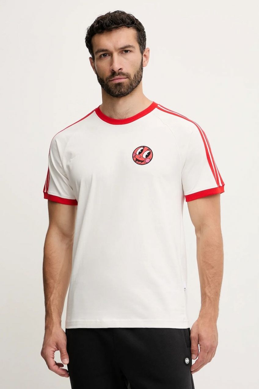 Bavlnené tričko adidas Originals Cali Tee pánske, biela farba, s potlačou, JD0716
