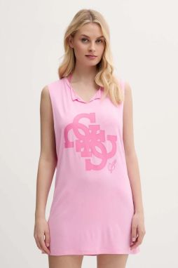 Plážový top Guess ružová farba, E5GI04 K68D2
