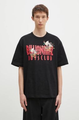 Bavlnené tričko Billionaire Boys Club Duck Embroidered pánske, čierna farba, s potlačou, B24464