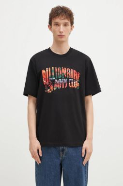 Bavlnené tričko Billionaire Boys Club Tropical Island Fill Arch Logo pánske, čierna farba, s potlačou, B24460