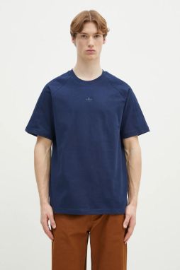 Bavlnené tričko adidas Originals Essential pánske, tmavomodrá farba, jednofarebné, JD3279