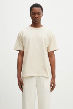 Bavlnené tričko Norse Projects Simon Heavy T-shirt pánske, béžová farba, jednofarebné, N01.0687.2064