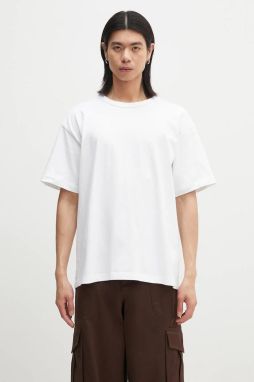 Bavlnené tričko Norse Projects Simon Heavy T-shirt pánske, biela farba, jednofarebné, N01.0687.0001