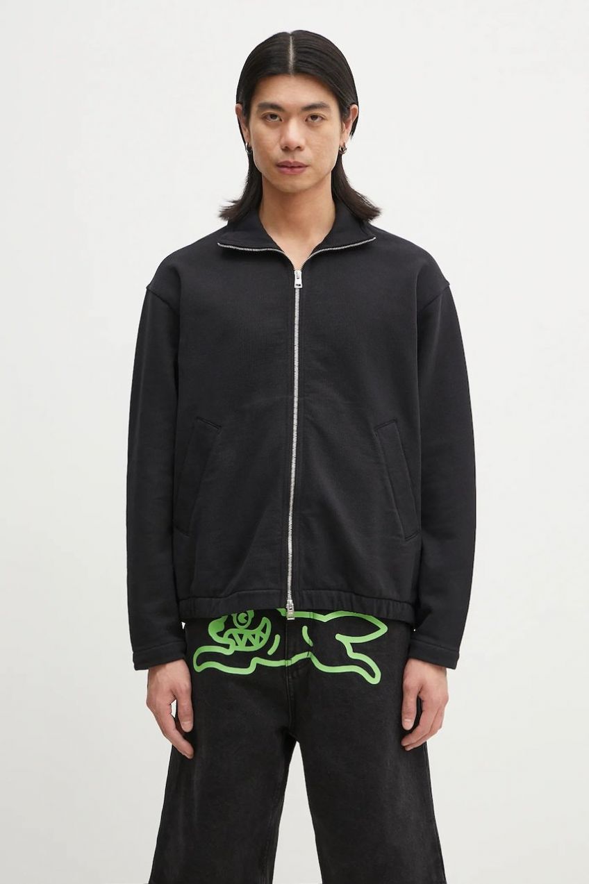 Bavlnená mikina Norse Projects Bjorn Relaxed Organic Loopback Track Jacket pánska, čierna farba, jednofarebná, N20.1379.9999
