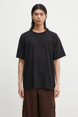 Bavlnené tričko Norse Projects Simon Heavy T-shirt pánske, čierna farba, jednofarebné, N01.0687.9999
