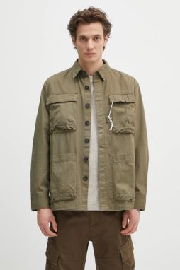 Bavlnená košeľa Barbour Barbour Westmorland Ripstop Overshirt zelená farba, voľný strih, s klasickým golierom, MOS0420