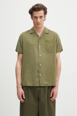 Košeľa Barbour Barbour Archer Relaxed Fit S/S Shirt zelená farba, voľný strih, MSH5612