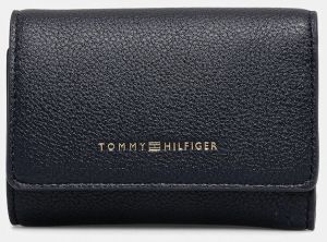 Peňaženka Tommy Hilfiger dámska, tmavomodrá farba, AW0AW17477