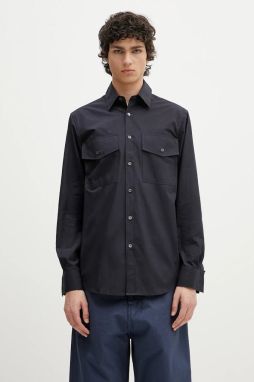 Bavlnená košeľa Paul Smith tmavomodrá farba, regular, s klasickým golierom, M1R-389Z-P02630