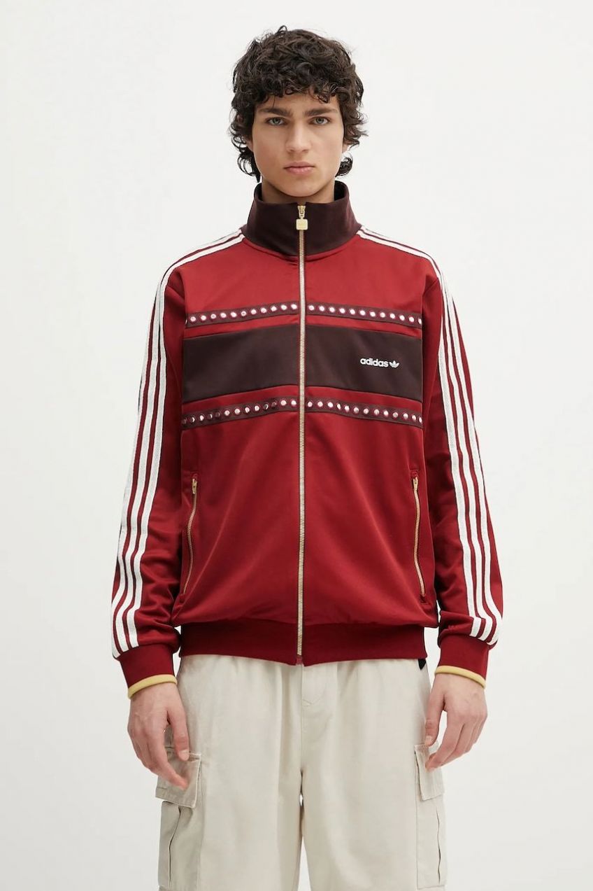 Mikina adidas Originals Track Top červená farba, s nášivkou, KA4388