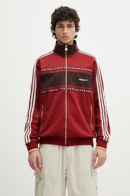 Mikina adidas Originals Track Top červená farba, s nášivkou, KA4388