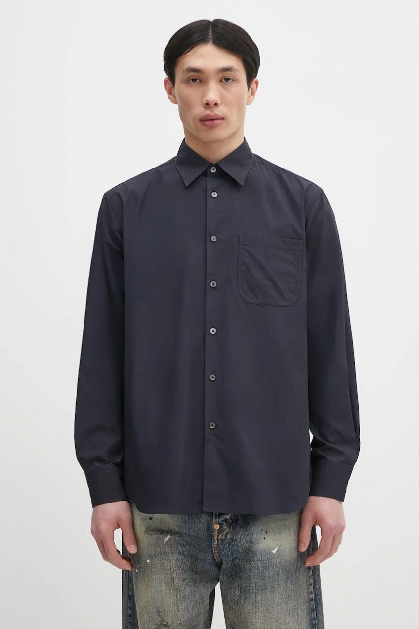 Bavlnená košeľa Paul Smith tmavomodrá farba, regular, s klasickým golierom, M1R-428Z-P02630
