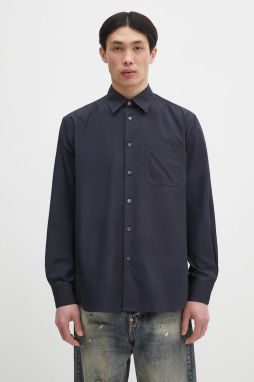 Bavlnená košeľa Paul Smith tmavomodrá farba, regular, s klasickým golierom, M1R-428Z-P02630