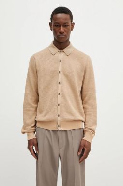 Kardigán s prímesou ľanu Paul Smith béžová farba, M1R-258Z-P02681