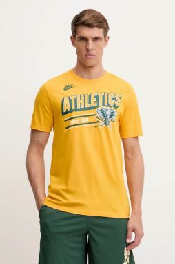 Bavlnené tričko Nike Oakland Athletics 1982-92 pánske, oranžová farba, s potlačou, N199-79Q-OKA-CUE