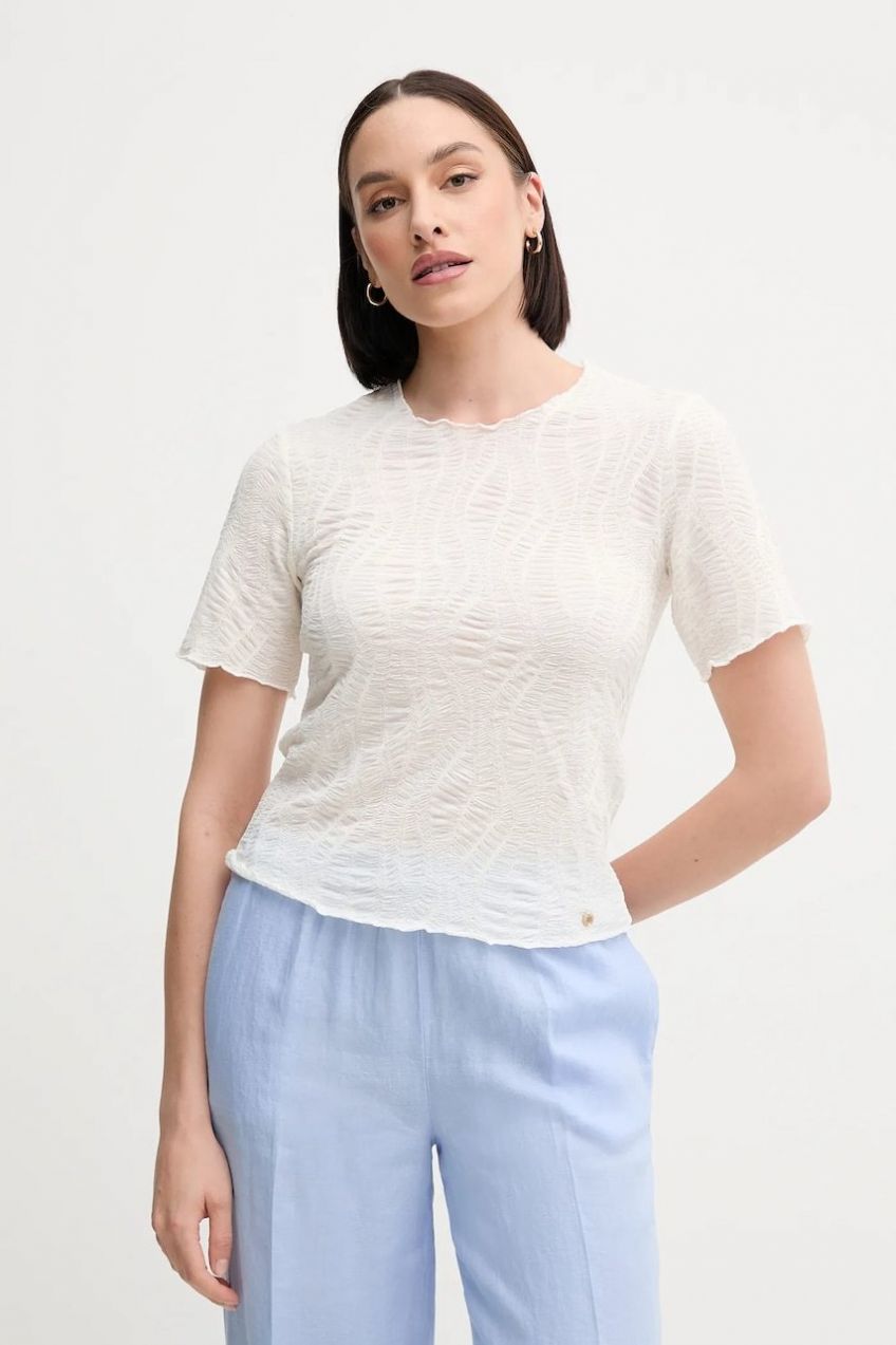 Tričko Pedro del Hierro dámske, béžová farba, 4539627