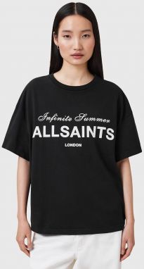 Bavlnené tričko AllSaints AVRI dámske, čierna farba, W095JC