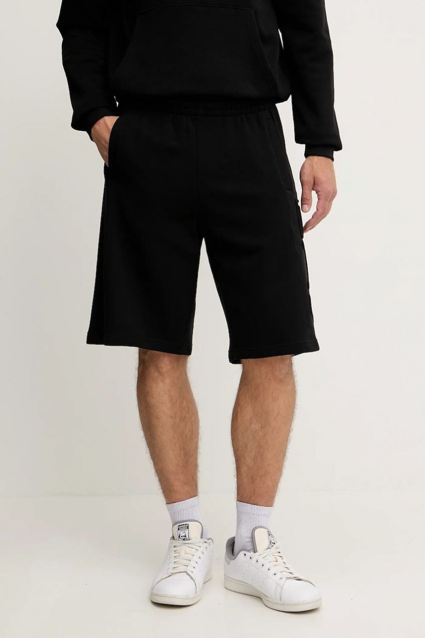 Bavlnené šortky EA7 Emporio Armani čierna farba, AF10432.7M000153