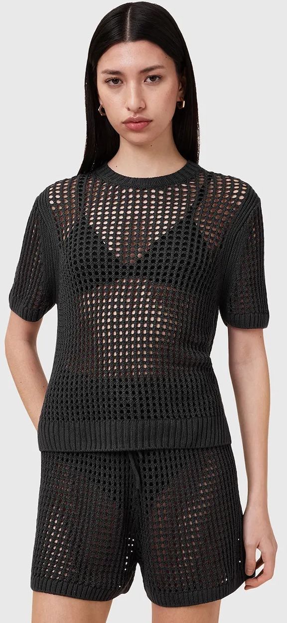Blúzka AllSaints PALOMA čierna farba, jednofarebná, W045KC