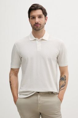 Polo tričko Armani Exchange pánske, biela farba, vzorované, XM000736 AF10819