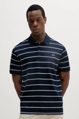 Bavlnené polo tričko Paul&Shark tmavomodrá farba, vzorované, 25411304